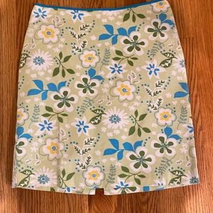 Easy to wear little skirt green and blue with a little stretchy blue trim